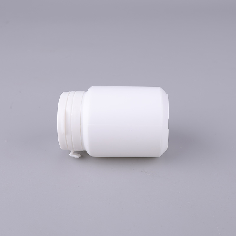 100ml Empty White HDPE pPill Capsule Container Chewing Gum Bottle with Flip Top Cap