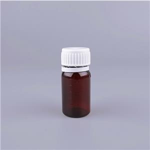 Empty 30m Portable Amber Plastic PET Syrup Bottles with Tamper Evident Cap