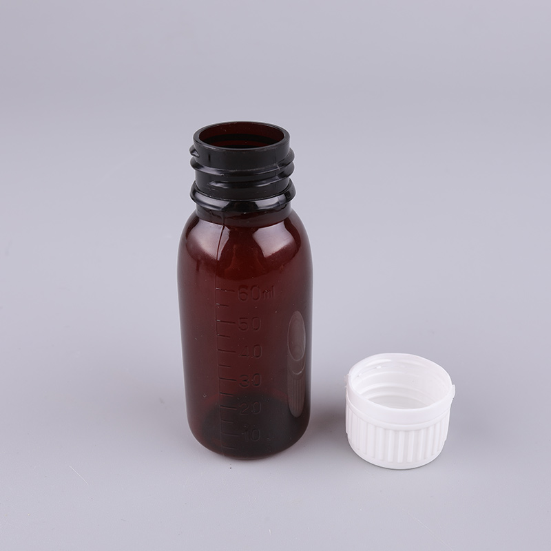 60ml PET Plastic Liquid Cough Syrup Bottle Medical Pharmaceutical Bottle with Screw Cap