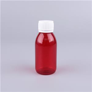 Pharmacy Bottles Amber Medicine Liquid Bottles Cough Syrup Bottle 100ml with Tamper Evident Cap