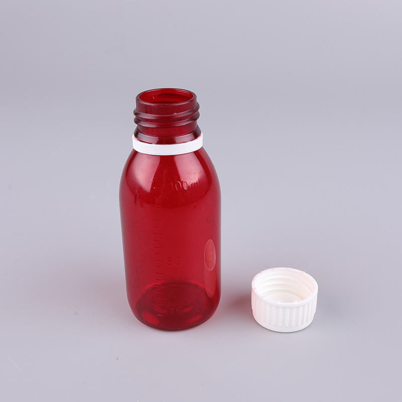 Pharmacy Bottles Amber Medicine Liquid Bottles Cough Syrup Bottle 100ml with Tamper Evident Cap