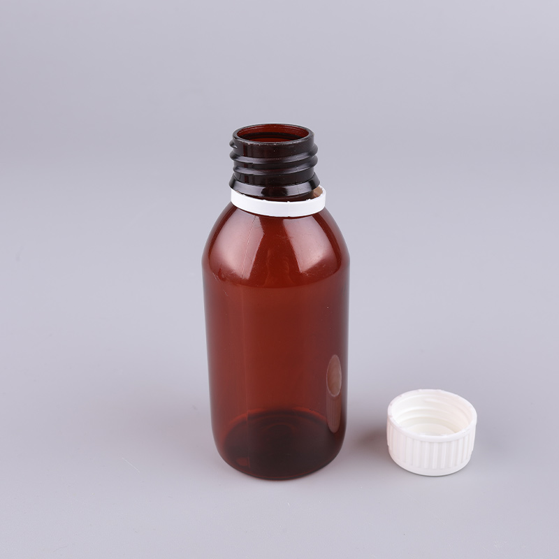 120ml PET Transparent Plastic Amber Bottles Empty PET Medicine Liquid Cough Syrup Bottle Oral Liquid Bottles