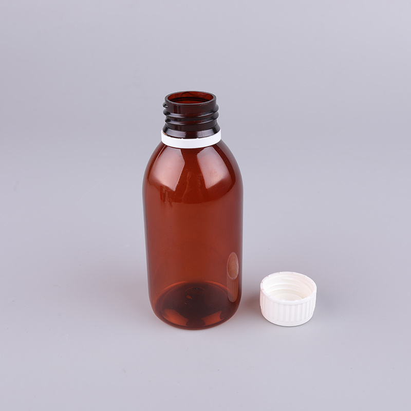 150ml Amber PET Cough Syrup Bottle with a Measuring Cup