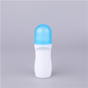 50ml Empty Refillable White Plastic Essential Oil Perfumes Roll on Bottle for Deodorant Container with Roller Ball