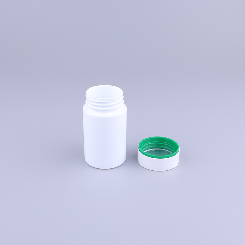 Capsule Bottle with Cap PET Plastic Healthy Medical White Empty Vitamin Pill 100ml Pill Packaging