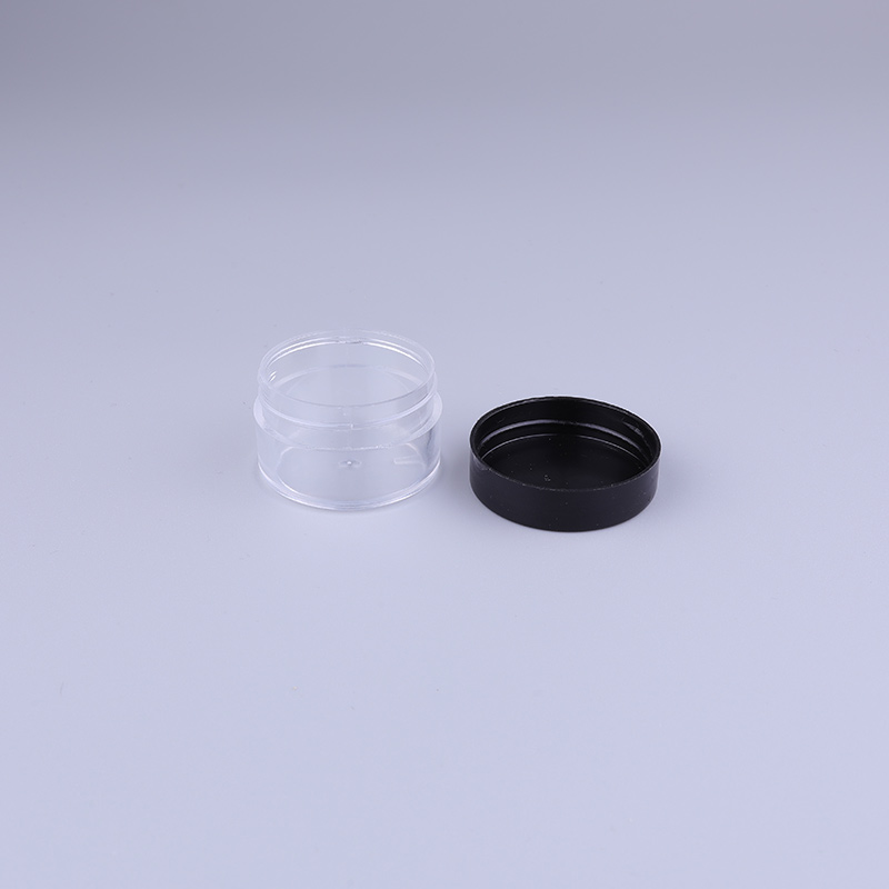 10g 15g PS Clear Cream Jar Eye Cream Skin Cream Sample Experience Cosmetic Packaging Container with Black Cap