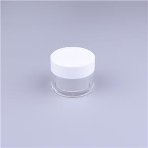 Round Shape Skincare Packaging 30g 20g Acrylic Double Wall Cosmetic Jar Custom Cream Jar