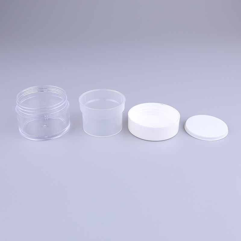 Round Shape Skincare Packaging 30g 20g Acrylic Double Wall Cosmetic Jar Custom Cream Jar