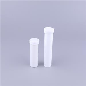 Empty Effervescent Tablet Tubes 35ml 65ml Plastic PP Calcium Vitamin C Effervescent Bottles with Desiccant Cap