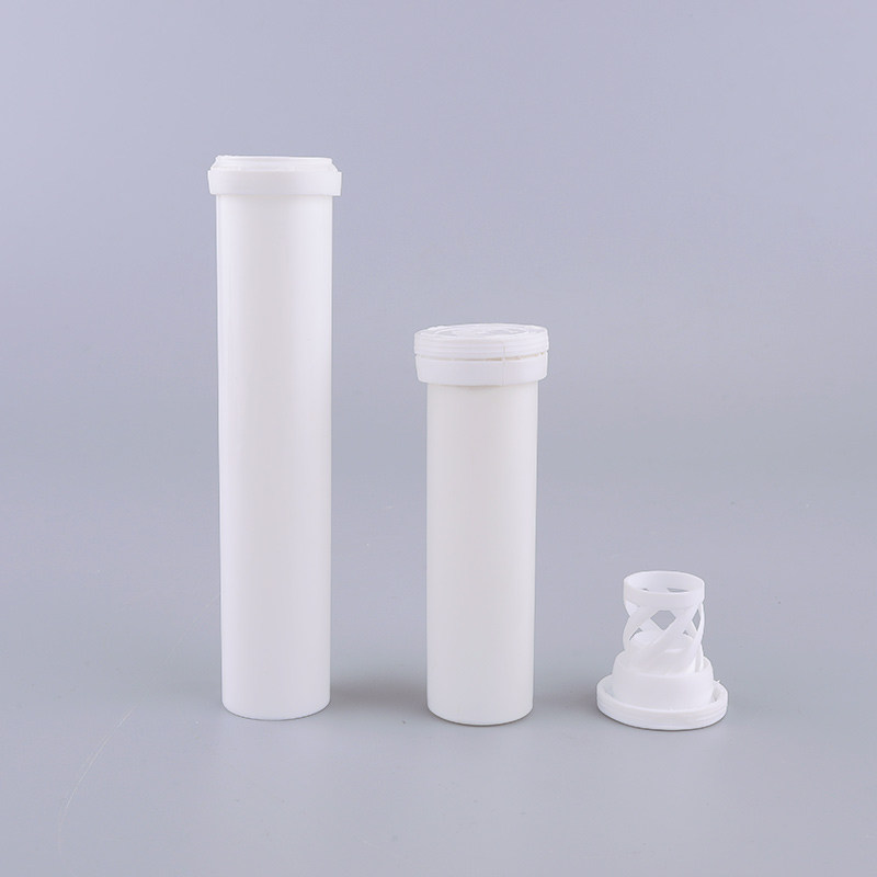 Empty Effervescent Tablet Tubes 35ml 65ml Plastic PP Calcium Vitamin C Effervescent Bottles with Desiccant Cap