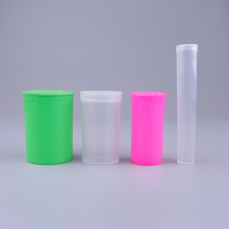 20ml Pill Pop Top Tube Child Safe Bottle Smell Proof PP Containers Squeeze Child Resistant Proof Plastic Pop Top Vials