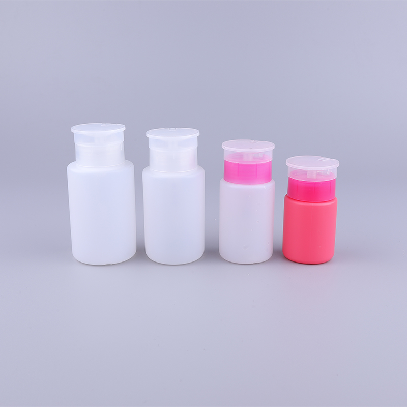 65ml HDPE Plastic Squeeze Bottle Cosmetic Plastic Bottles For Nail Polish Remover Bottle with Pump