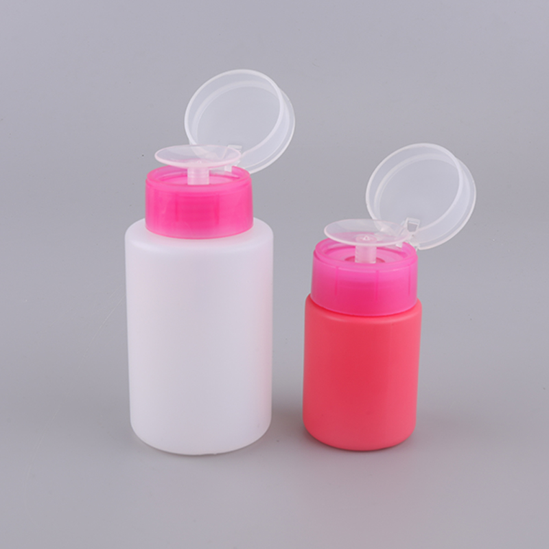 65ml HDPE Plastic Squeeze Bottle Cosmetic Plastic Bottles For Nail Polish Remover Bottle with Pump