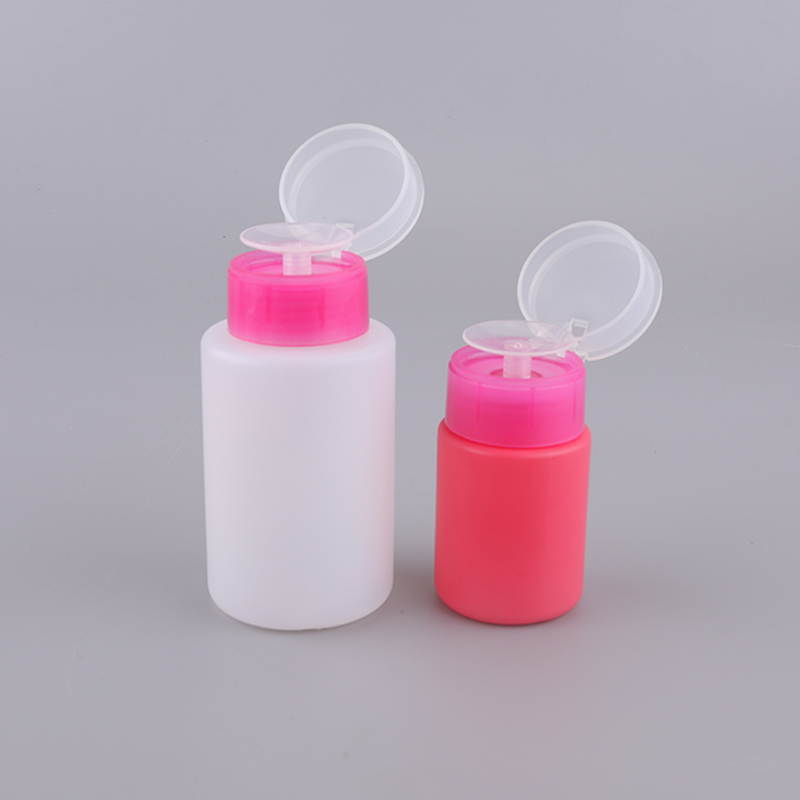 150ml Plastic HDPE Cosmetic Eye Nail Polish Press Pump Makeup Remover Bottle For Cleansing