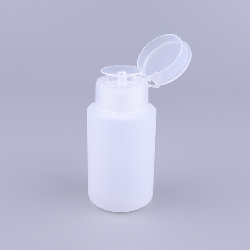 150ml Plastic HDPE Cosmetic Eye Nail Polish Press Pump Makeup Remover Bottle For Cleansing