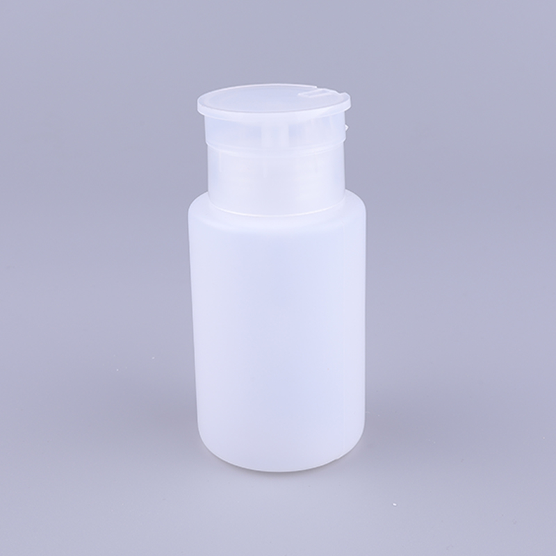 150ml Plastic HDPE Cosmetic Eye Nail Polish Press Pump Makeup Remover Bottle For Cleansing