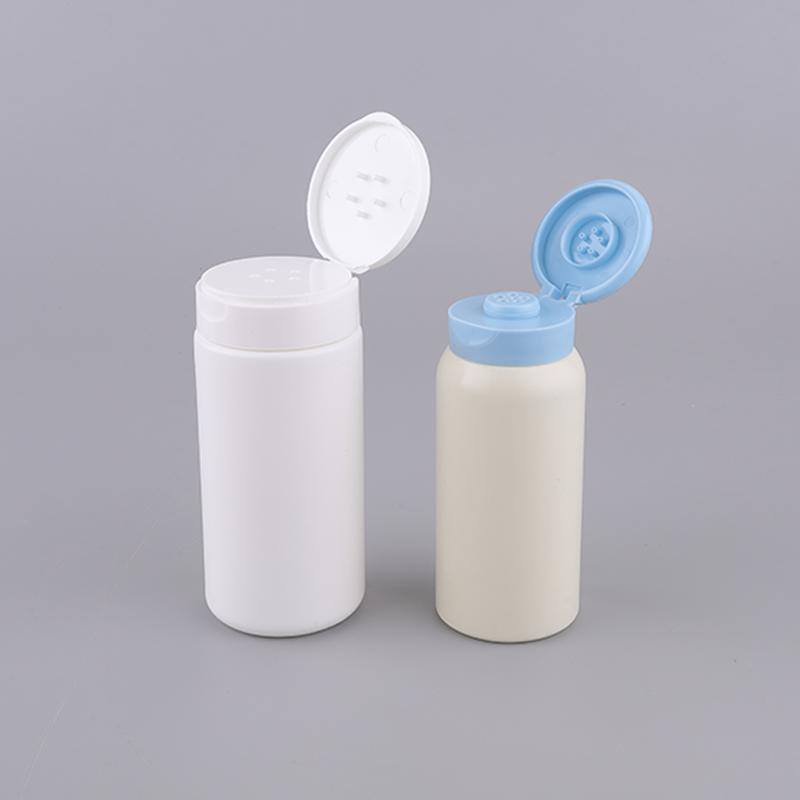 Flip Top Cap 60g/100g HDPE Plastic Baby Talcum Powder Bottle with Cap for Body Loose Powder Bottle