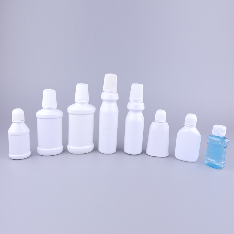 Personal Care Containers 140ml Mouthwash Bottles PET Plastic Mouthwash Flasks