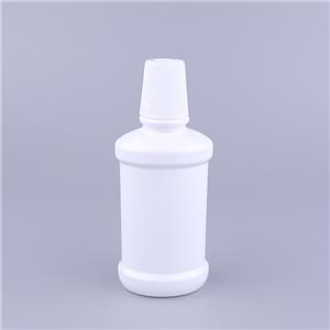 300ml PET Flat Plastic Mouthwash Bottle with Plastic Cap