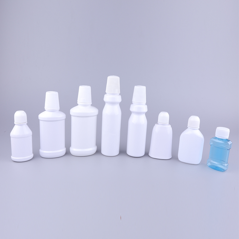 300ml PET Plastic Tooth Care Round Shape Mouthwash Dispenser Bottle for Oral Care