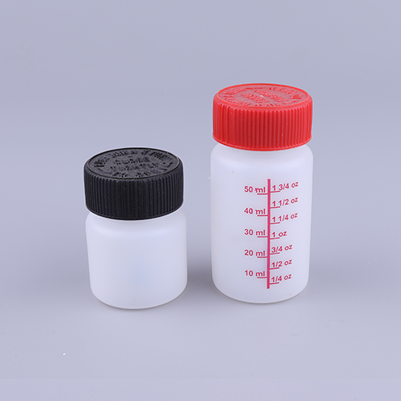 30ml/50ml Plastic Liquid Glue Bottle Touch Up Bottle with Brush Cap for Paint Containers PE Bottle with Push Down Cap