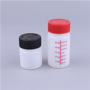 30ml/50ml Plastic Liquid Glue Bottle Touch Up Bottle with Brush Cap for Paint Containers PE Bottle with Push Down Cap