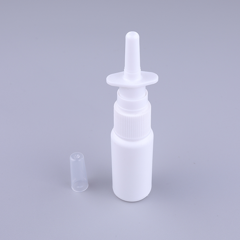 10ml Empty Refillable White Nasal Spray Bottles Plastic Medical Oral Nasal Liquid Pump Sprayer Bottle