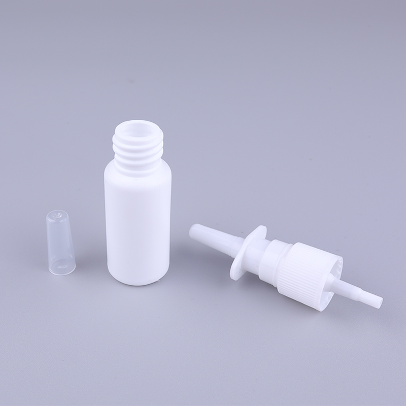 10ml Empty Refillable White Nasal Spray Bottles Plastic Medical Oral Nasal Liquid Pump Sprayer Bottle