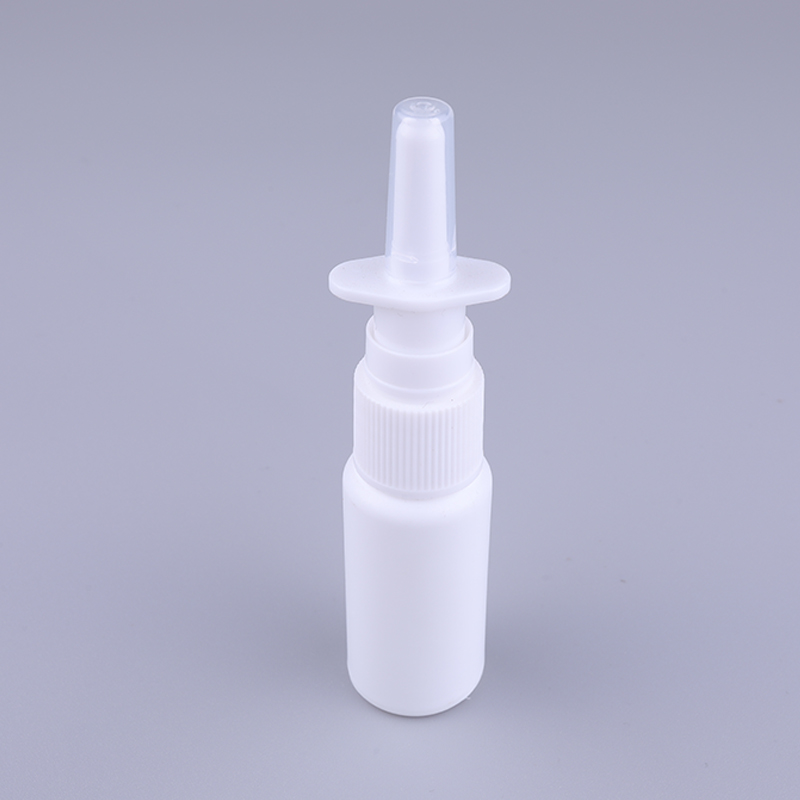 10ml Empty Refillable White Nasal Spray Bottles Plastic Medical Oral Nasal Liquid Pump Sprayer Bottle