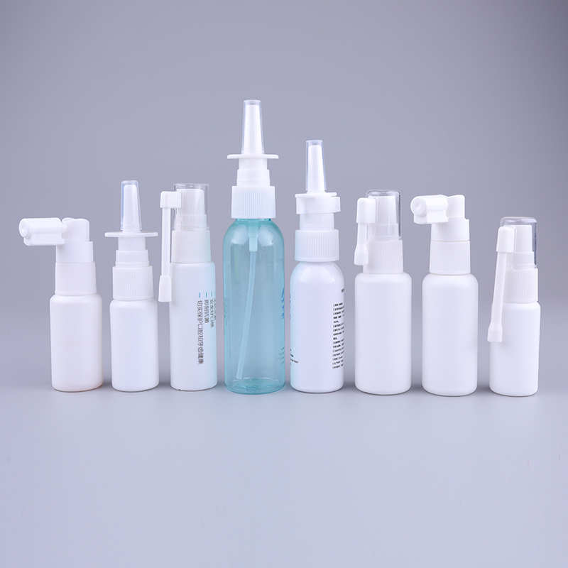 25ml PE Empty White Oral Throat Mist Pump Nasal Spray Bottle