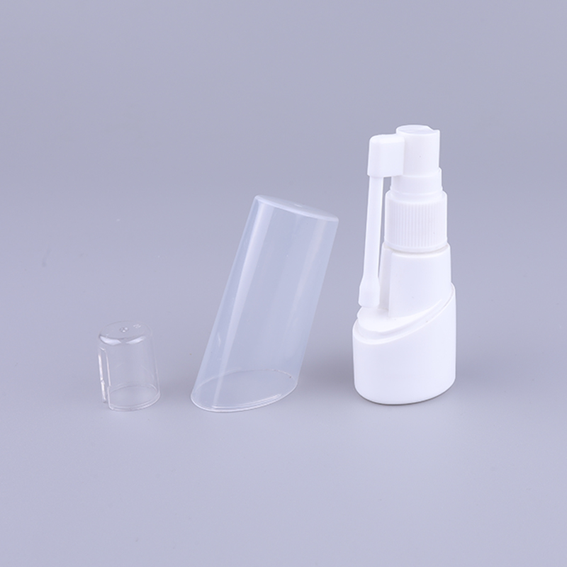 Bottle Used For Medical Liquid 30ml PE Empty White Oral Throat Mist Pump Nasal Spray Bottle