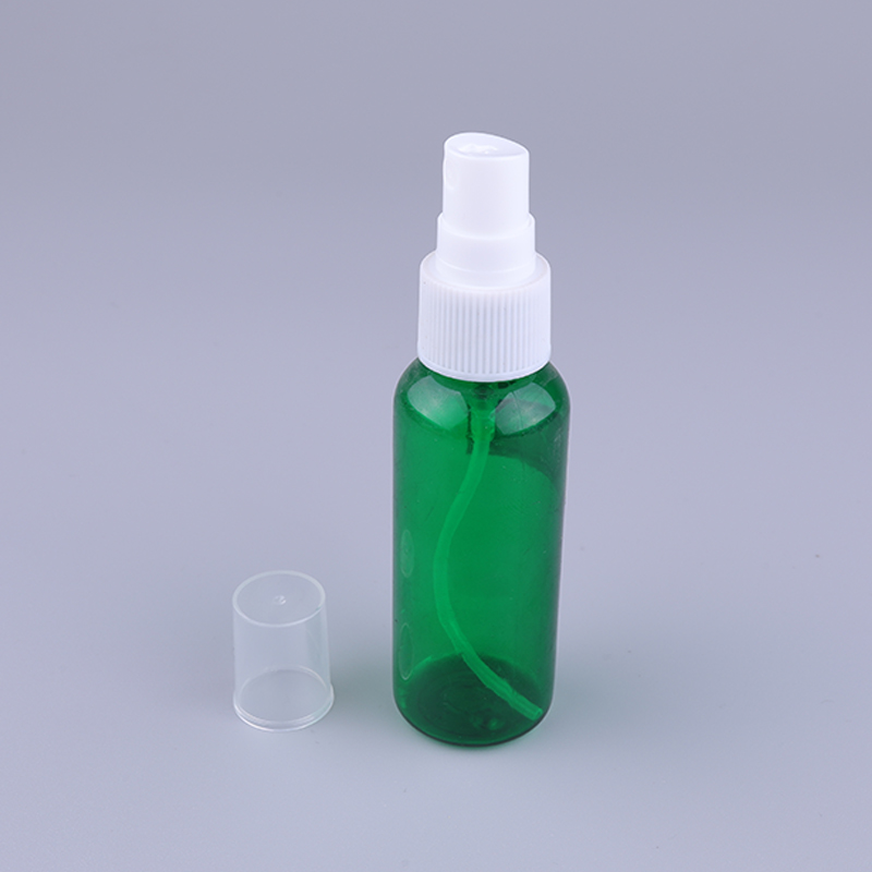 Custom 45ml Empty Transparent Clear Boston Round Spray Pump Plastic PET Bottles