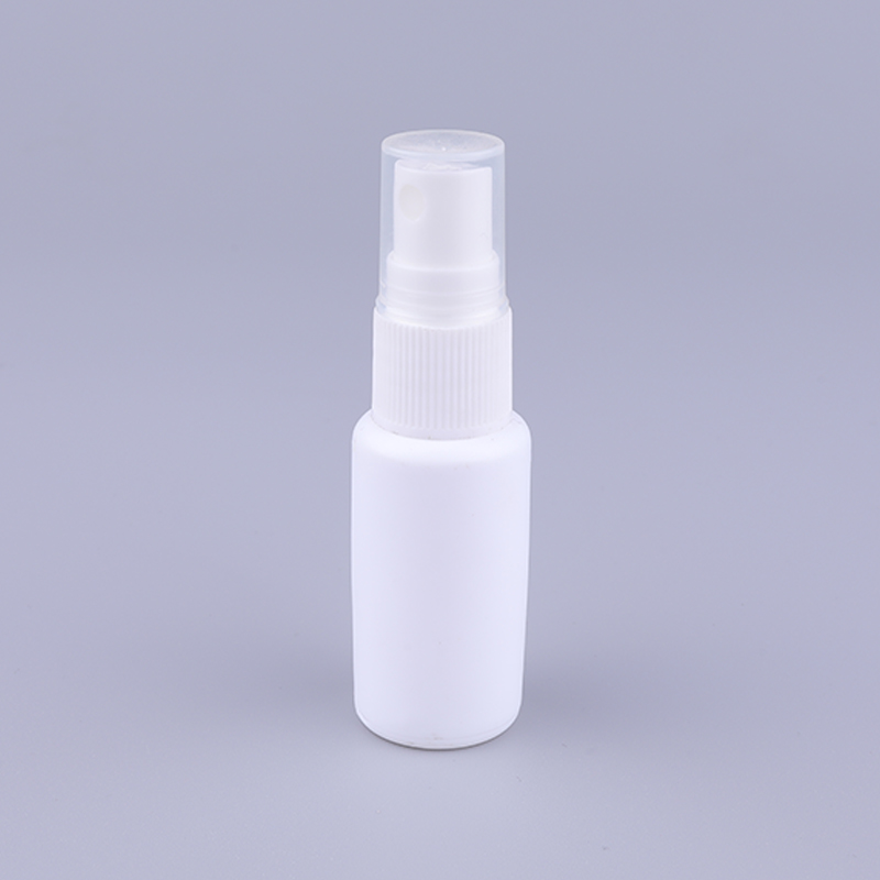 White 20ml PE Spray Bottle with Fine Mist Sprayer for Hand Clean Antibacterial Liquid