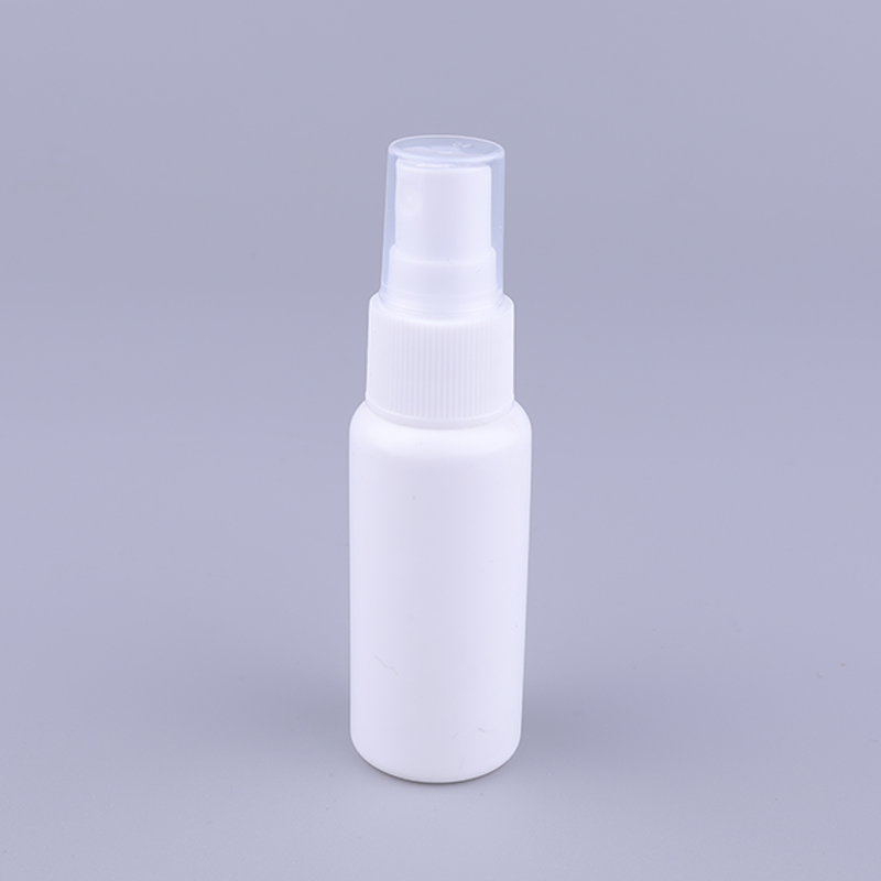 Boston Round 30ml PE Fine Mist Small Plastic Refillable Perfume Spray Pump Bottle