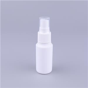 Empty 30ml Cosmetic Plastic HDPE White Fine Mist Spray Bottle