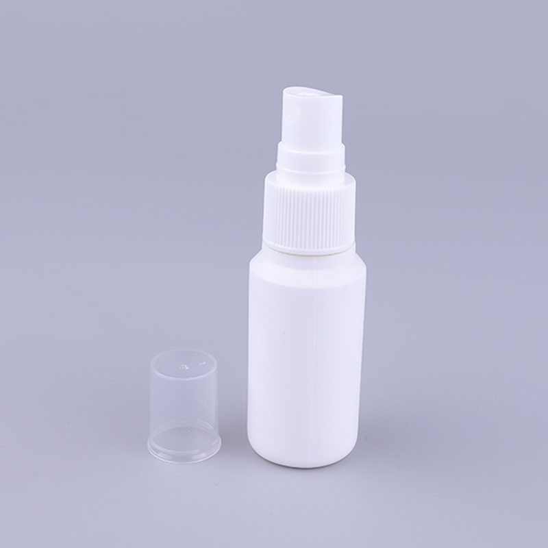 Empty 30ml Cosmetic Plastic HDPE White Fine Mist Spray Bottle