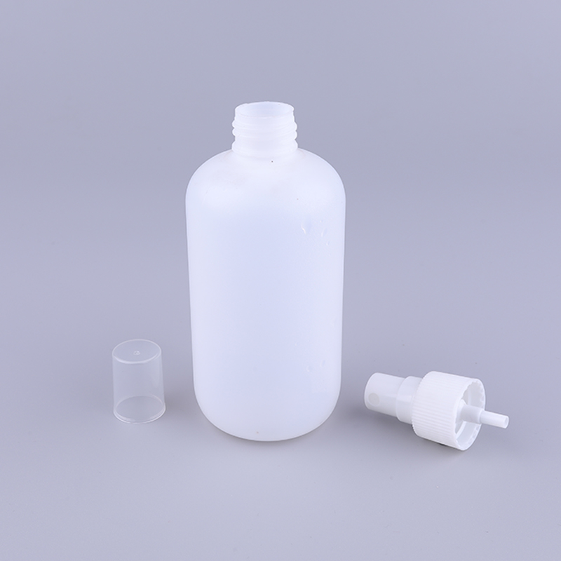 250ml Empty HDPE Plastic Round Shoulder Mist Spray Bottles Custom Manufacturer