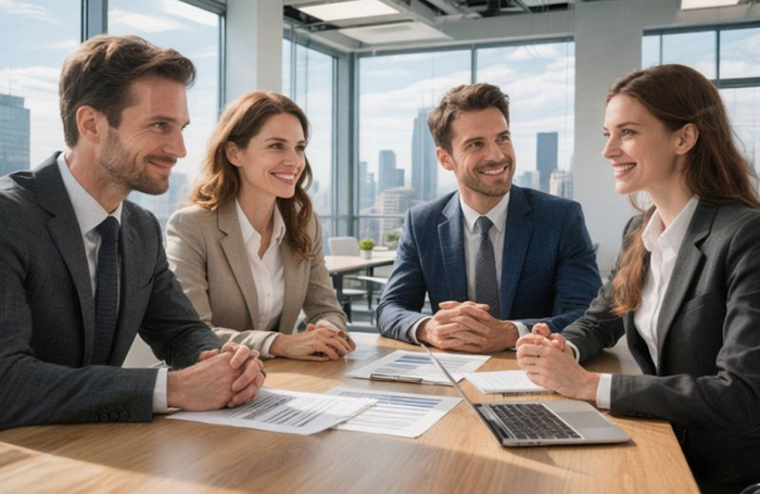 Escenario de negociación comercial con clientes extranjeros