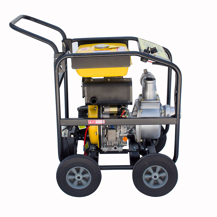 6inch Diesel Egnine Self Priming Sewage Pump With 4 Wheels Trailer