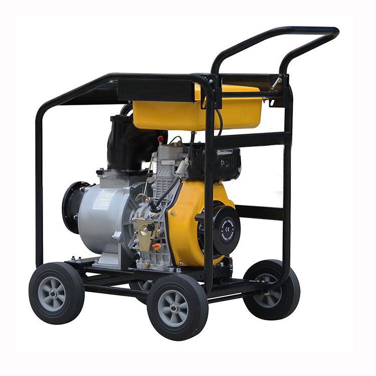 6inch Diesel Egnine Self Priming Sewage Pump With 4 Wheels Trailer