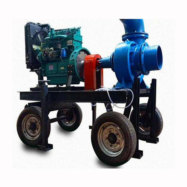 6inch Diesel Egnine Self Priming Sewage Pump With 4 Wheels Trailer