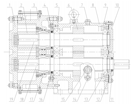 High viscosity asphalt pump structure