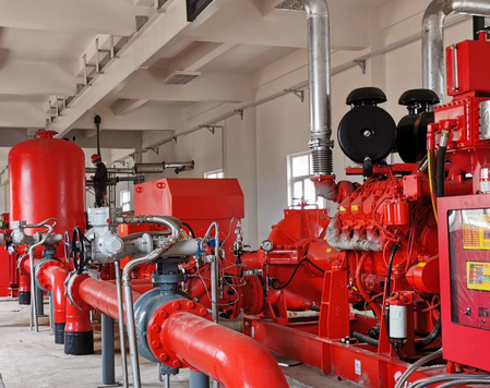 Petrochemical diesel engine fire pump