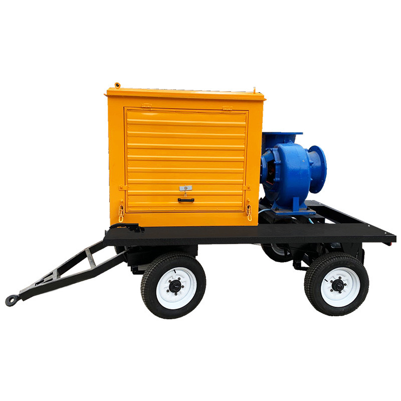 Large-flow cart type emergency rescue mobile pump truck