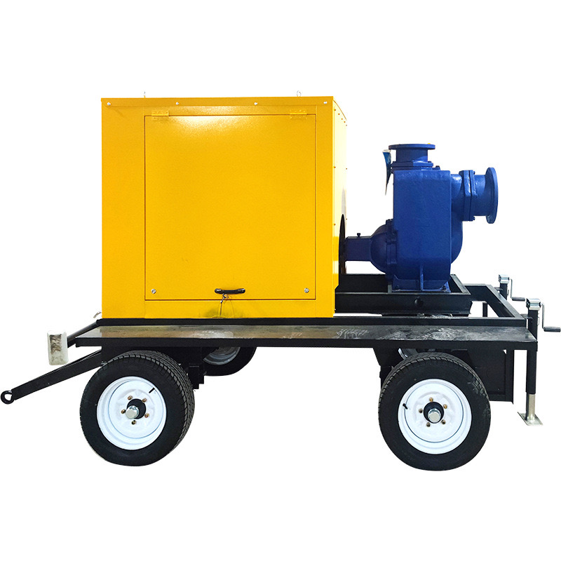 Large-flow cart type emergency rescue mobile pump truck