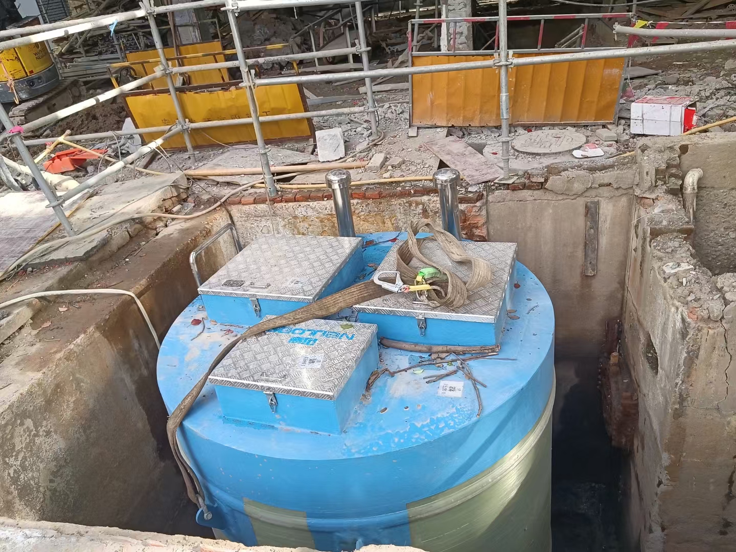 The installation and construction of the prefabricated pump station project of Gaotian Pump Company is progressing smoothly