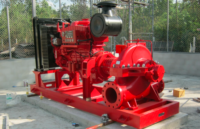 Diesel engine volute split pump