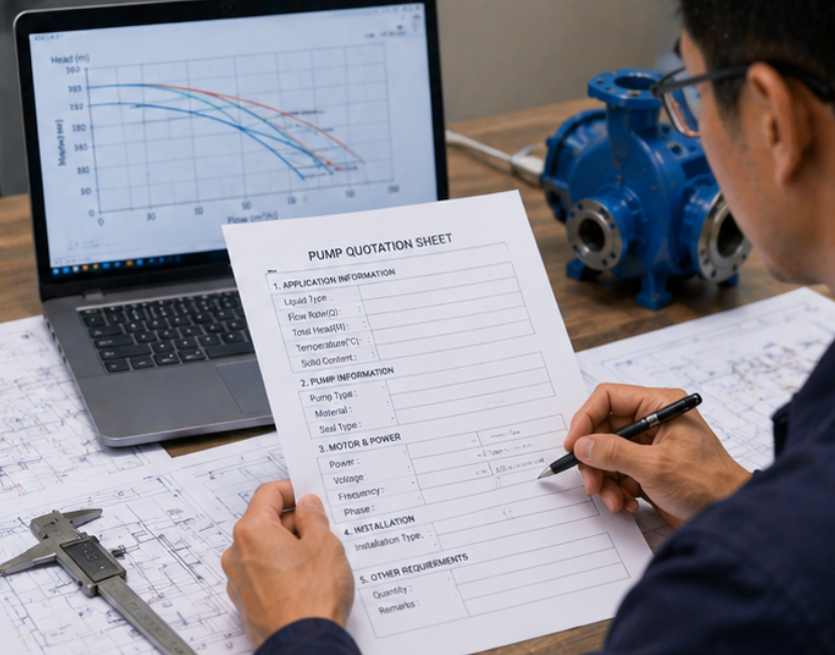 process parameters for pump quotation​