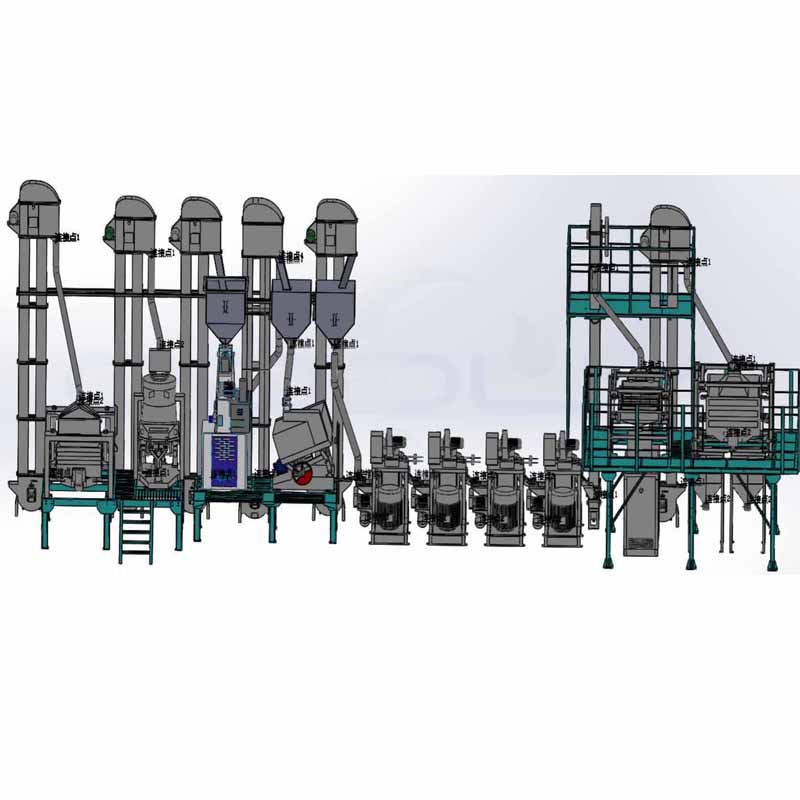 50-200t/D Kumpletong Paddy Processing Line Rice Mill Machine