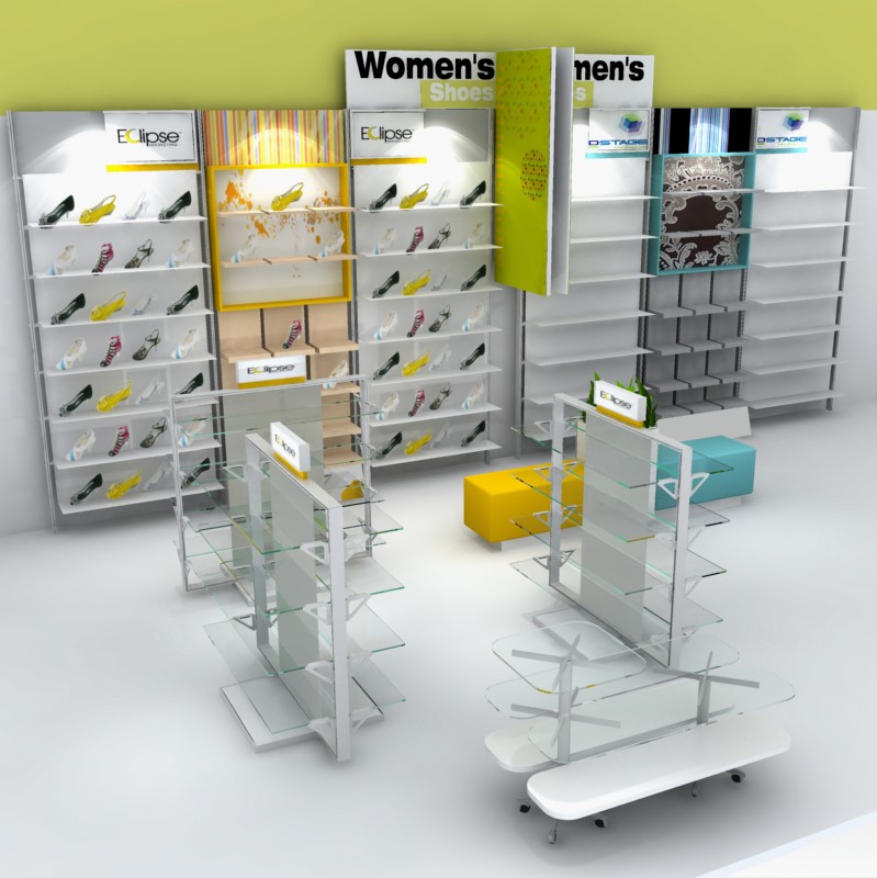 Free-Standing Metal Floor-Standing High Heel Racks